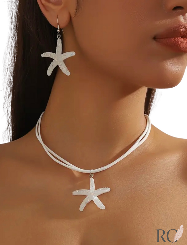 Boho Bloom – 3-Piece Starfish Jewelry Set