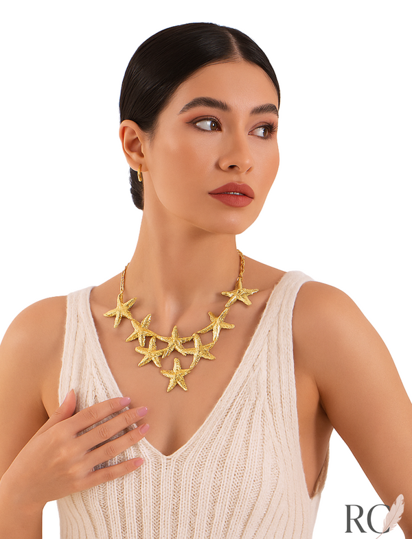 Elegant Layered Starfish Necklace