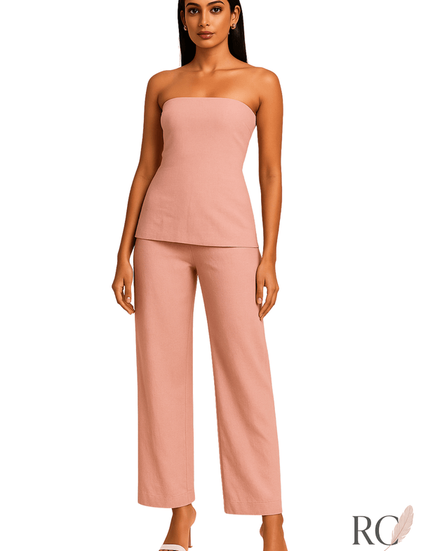 Mauve Pink Linen Co-Ord Set