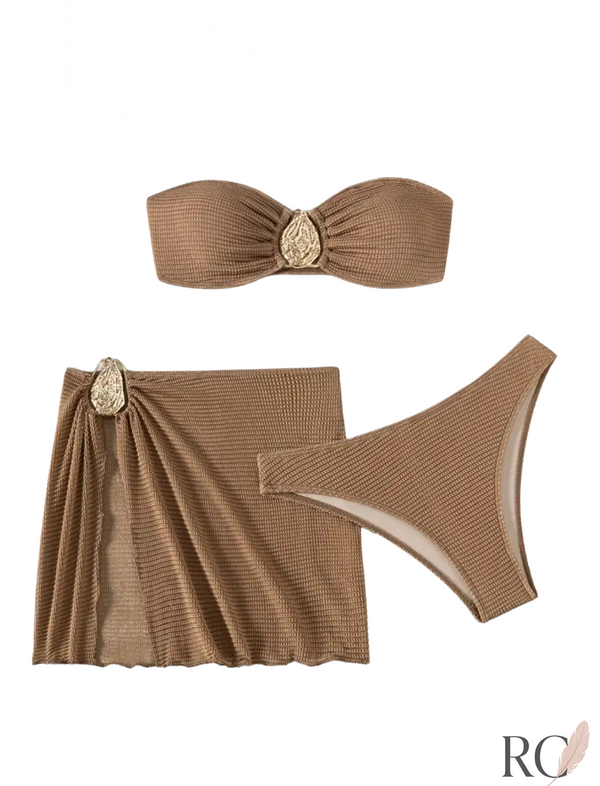 Sandy Allure – Earthy Luxe in Motion (3-Piece Set)